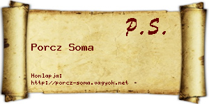 Porcz Soma névjegykártya